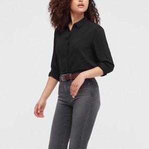 Uniqlo Rayon Long-sleeve Blouse